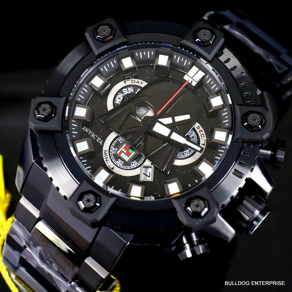 Invicta Star Wars Darth Vader Grand Octane Black Steel Swiss Mvt 63mm Watch New