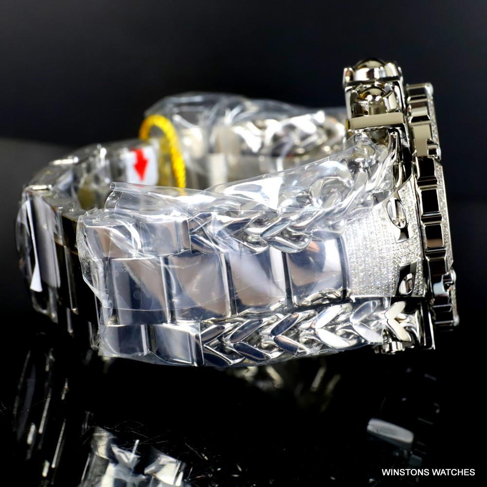 Invicta Reserve Gladiator 2.92CTW Diamond Stainless Steel Swiss 61mm Watch New