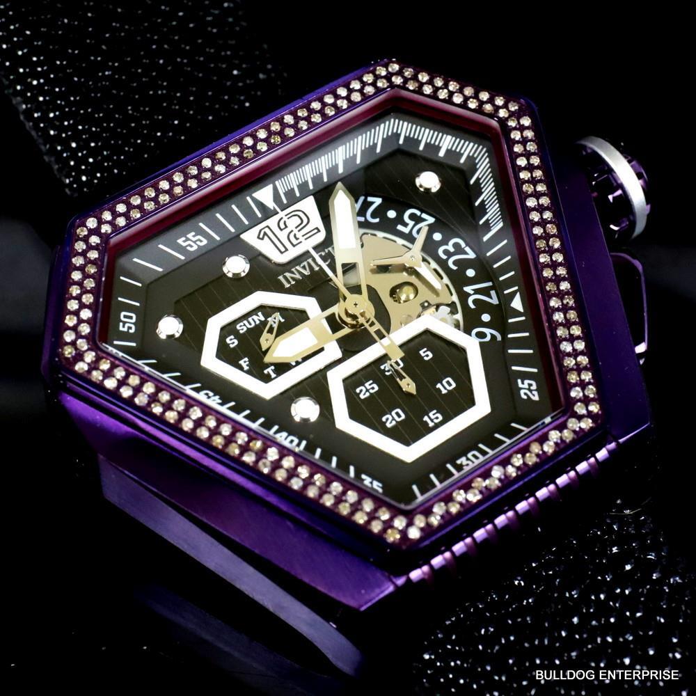 Invicta Speedway .76 CTW Diamond Triangular Stingray Chrono Swiss Mvt Watch New