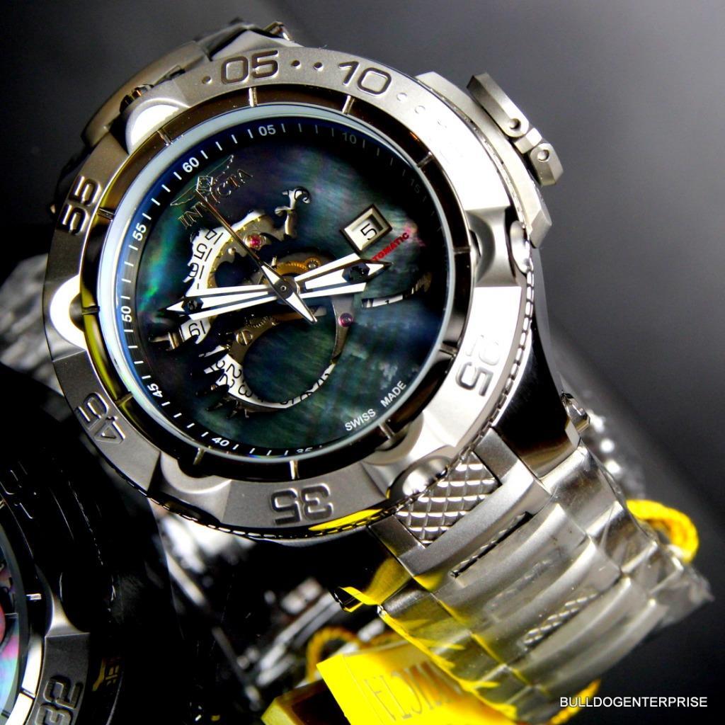 Invicta Subaqua Noma V Swiss Made Dragon Automatic SW200 MOP Steel Watch New