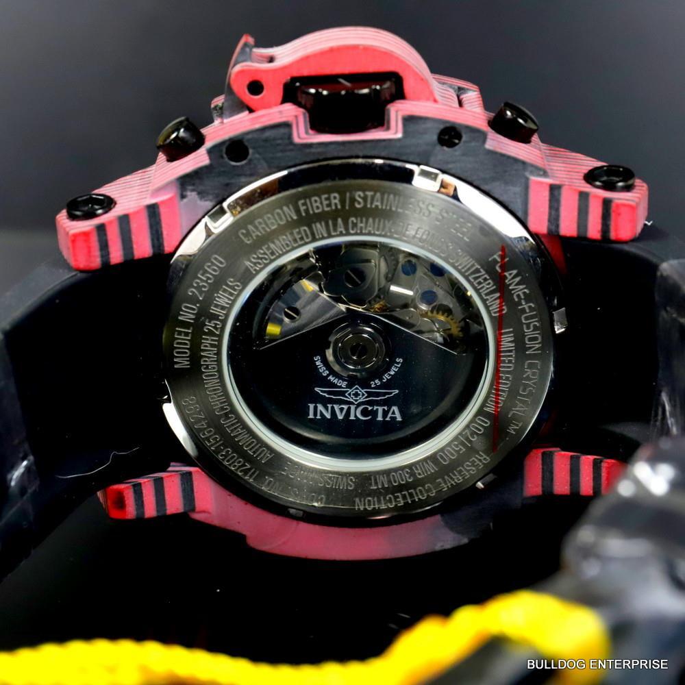 Invicta Reserve Carbon Meteorite Swiss Made Sellita SW500 Auto Watch #002 New
