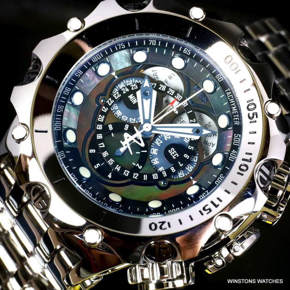 Invicta Reserve Venom Fusian Hybrid Swiss Master Calendar Steel Black Watch New