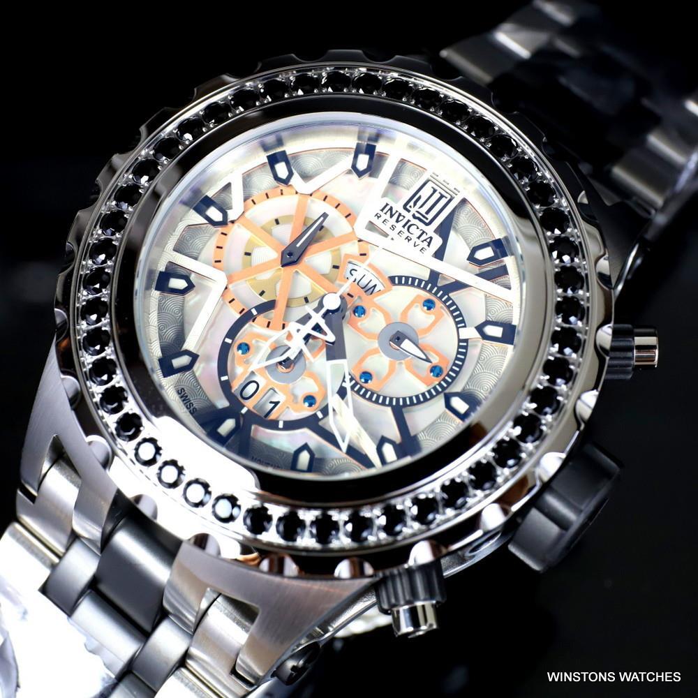 Invicta Reserve JT Subaqua Specialty 5CTW Spinel Stainless Steel MOP Watch New