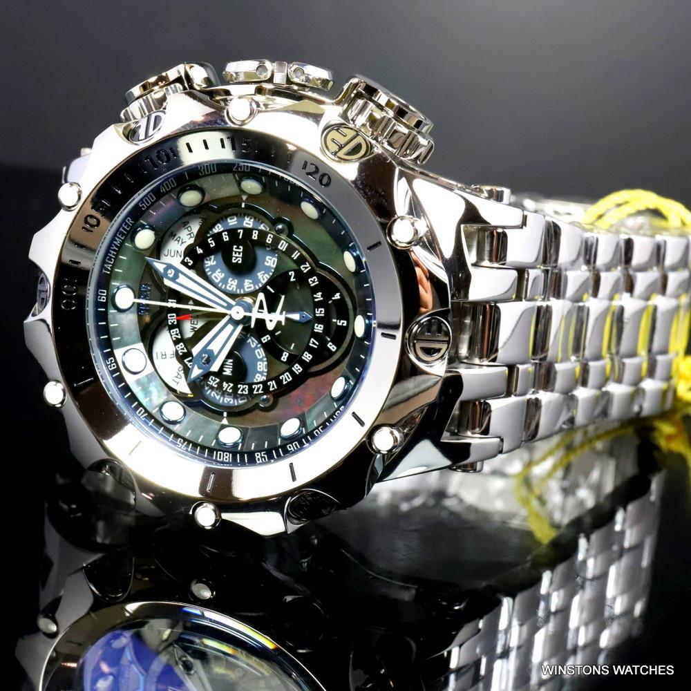 Invicta Reserve Venom Fusian Hybrid Swiss Master Calendar Steel Black Watch New
