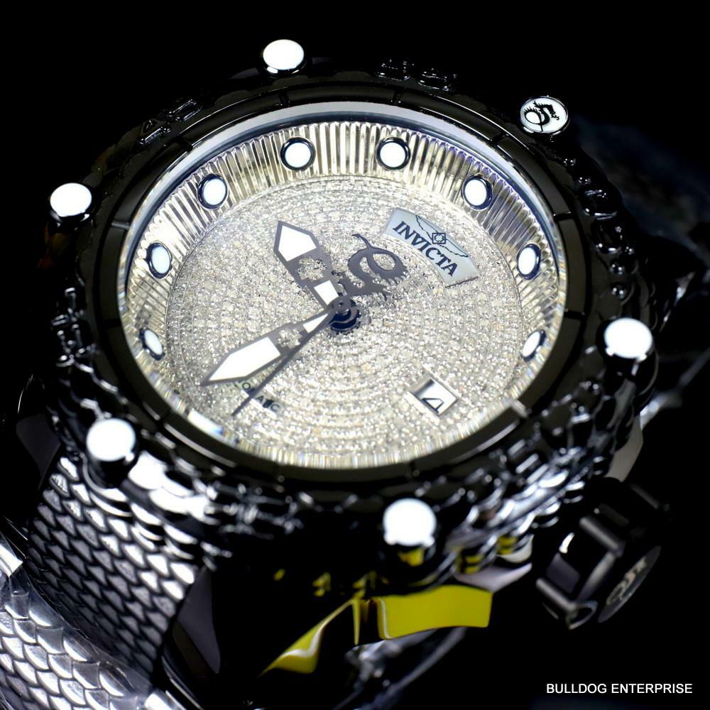 Invicta Subaqua Noma VI 1.81 CTW Diamond Automatic Black Steal Watch 52mm New