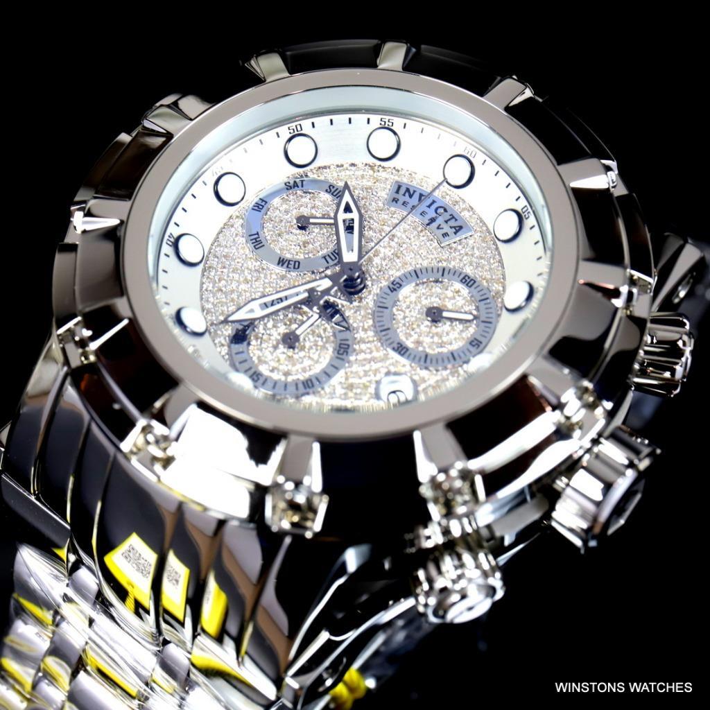 Invicta Grand S1 Rally 1.08CTW Diamond Chrono Swiss Mvt 54mm Steel LE Watch New