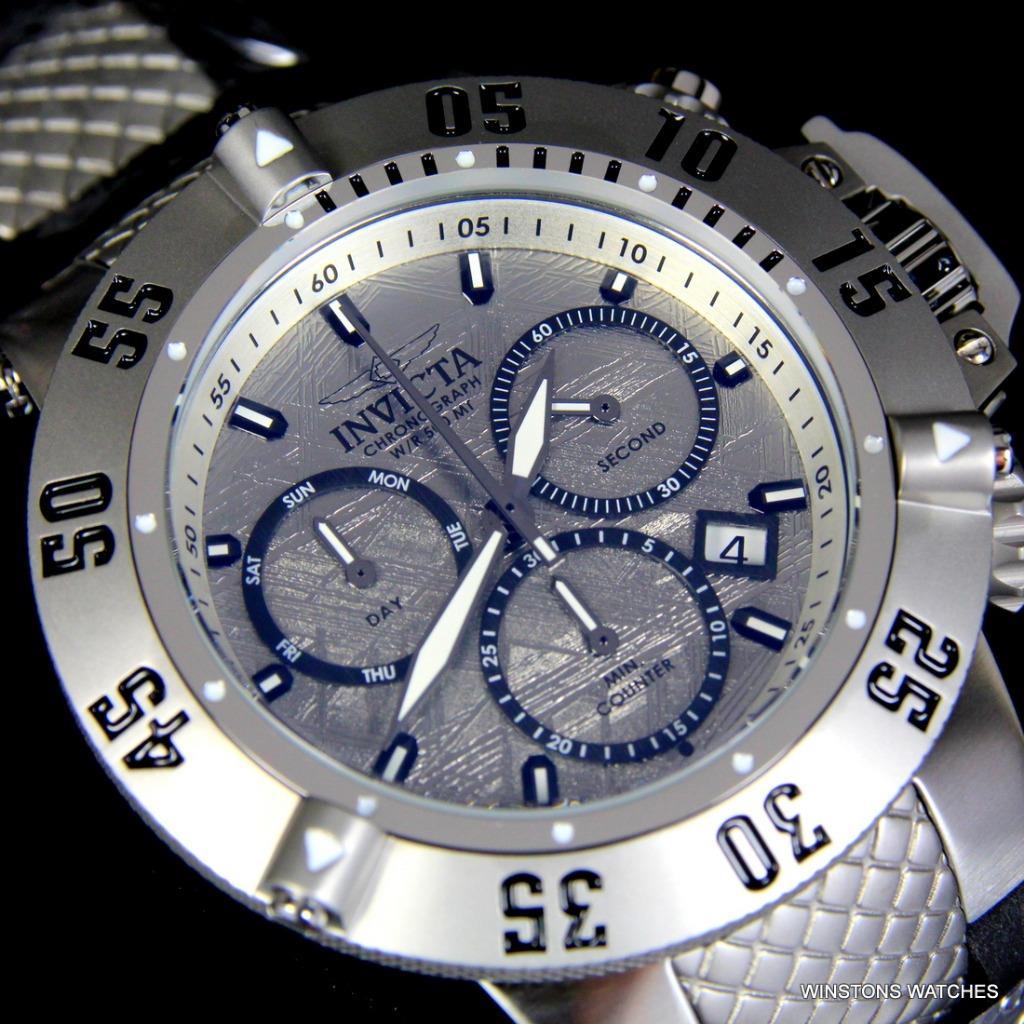Invicta Subaqua Noma III Meteorite Swiss Mvt Chronograph Black 50mm Watch New