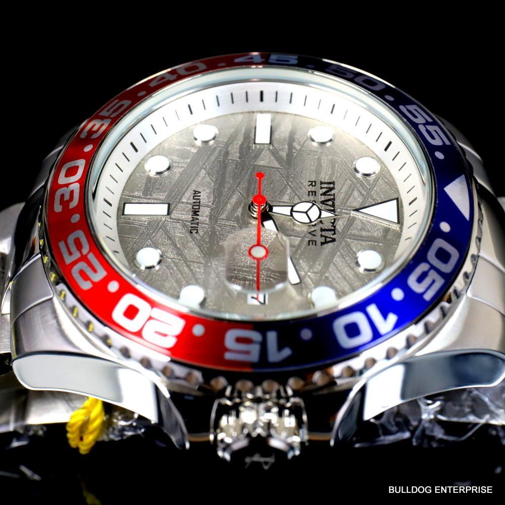 Invicta Reserve Pro Diver Meteorite Automatic Pepsi Cola 46mm Steel Watch New