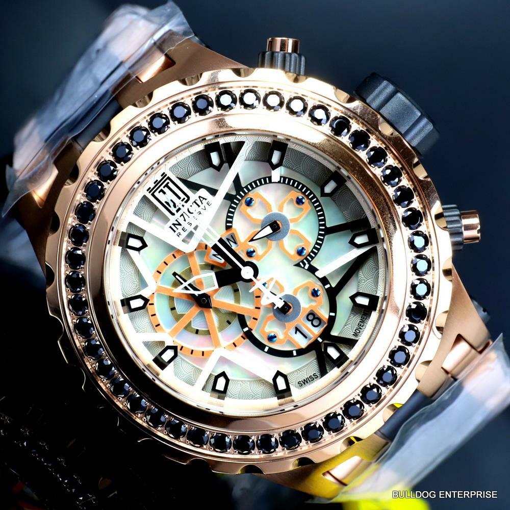 Invicta  Reserve JT Subaqua Specialty 5CTW Black Spinel Rose Gold 52mm Watch New