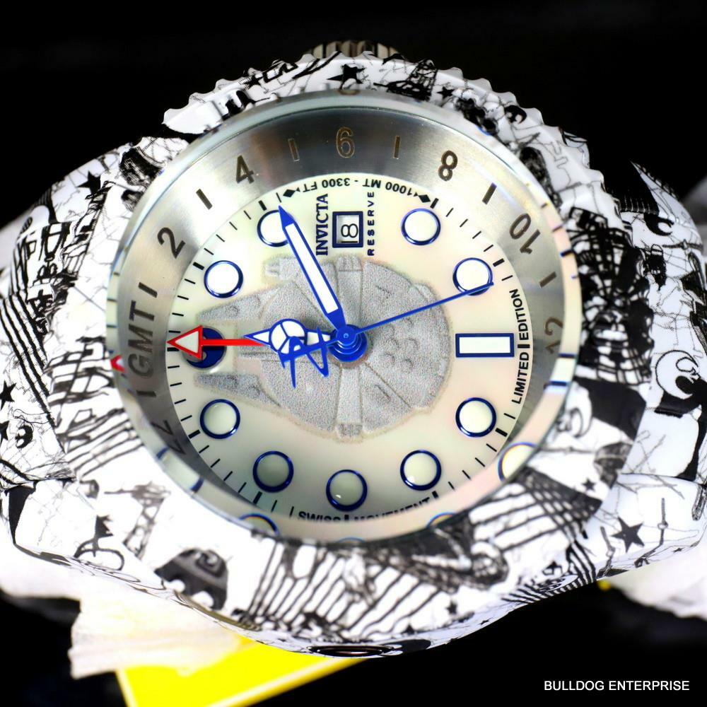 Invicta Reserve Star Wars Hydromax Rebel Alliance Swiss Mvt White Watch 52mm New