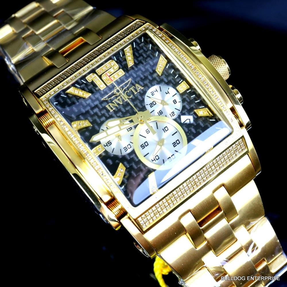Invicta Speedway The Beast 1.47 CTW Diamond Gold Plated Steel 47mm Watch New