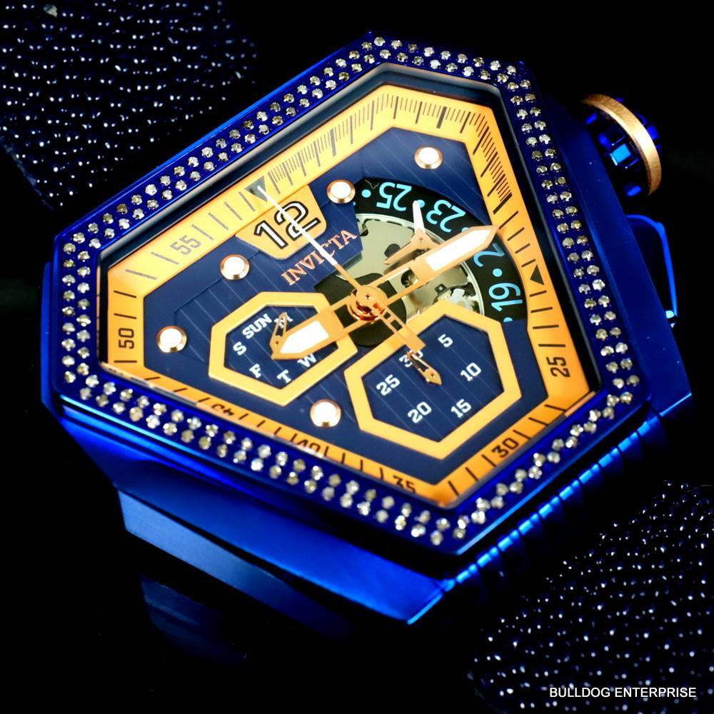 Invicta Speedway .76 CTW Diamond Triangular Stingray Chrono Swiss Mvt Watch New