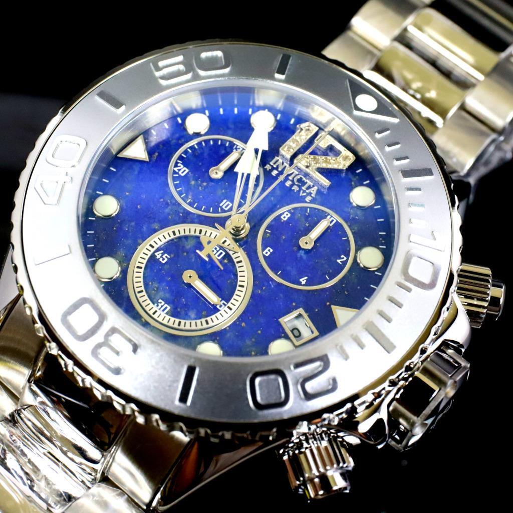 Invicta Masterpiece Reserve Grand Diver Blue Lapis Lazuli Steel Swiss ETA Watch