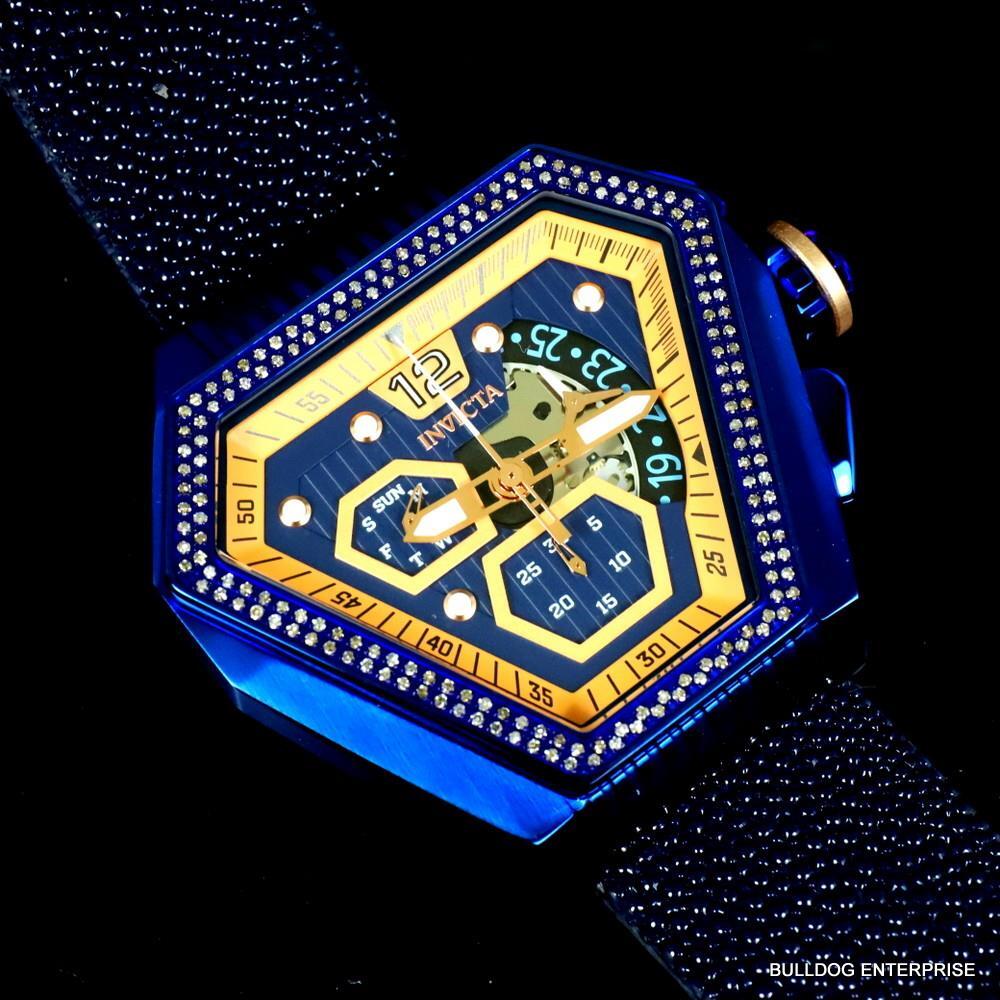 Invicta Speedway .76 CTW Diamond Triangular Stingray Chrono Swiss Mvt Watch New