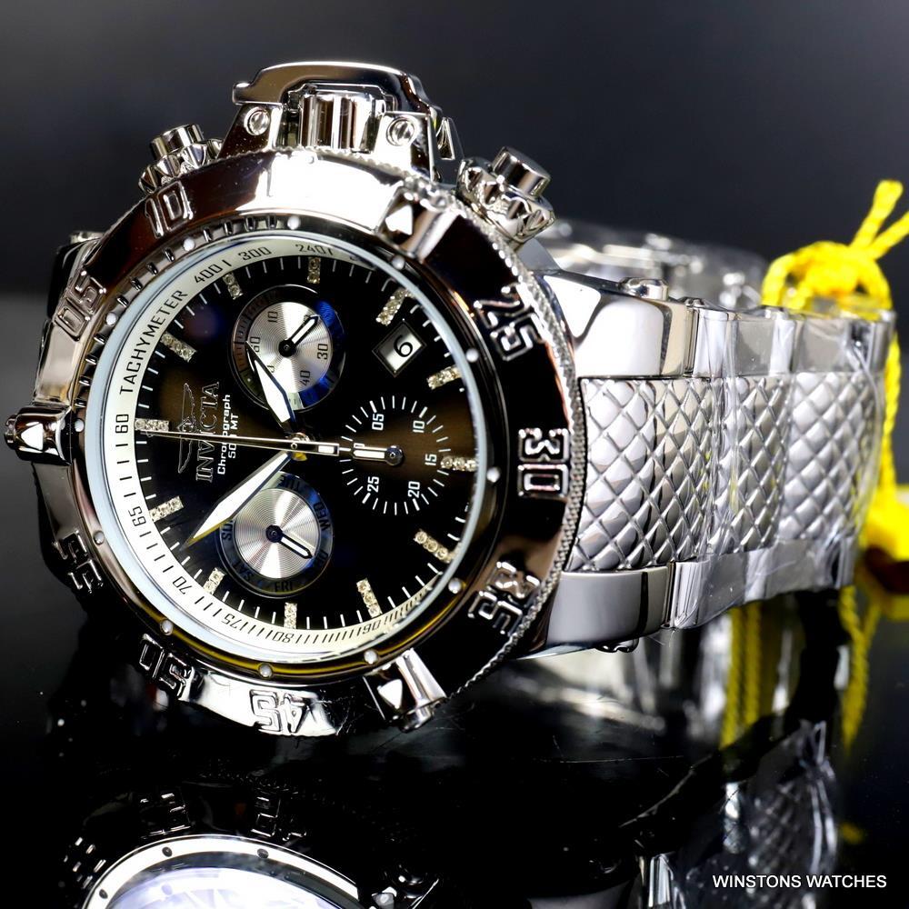 Invicta Subaqua Noma III Diamond High Polished Steel 50mm Swiss Mvt Watch New