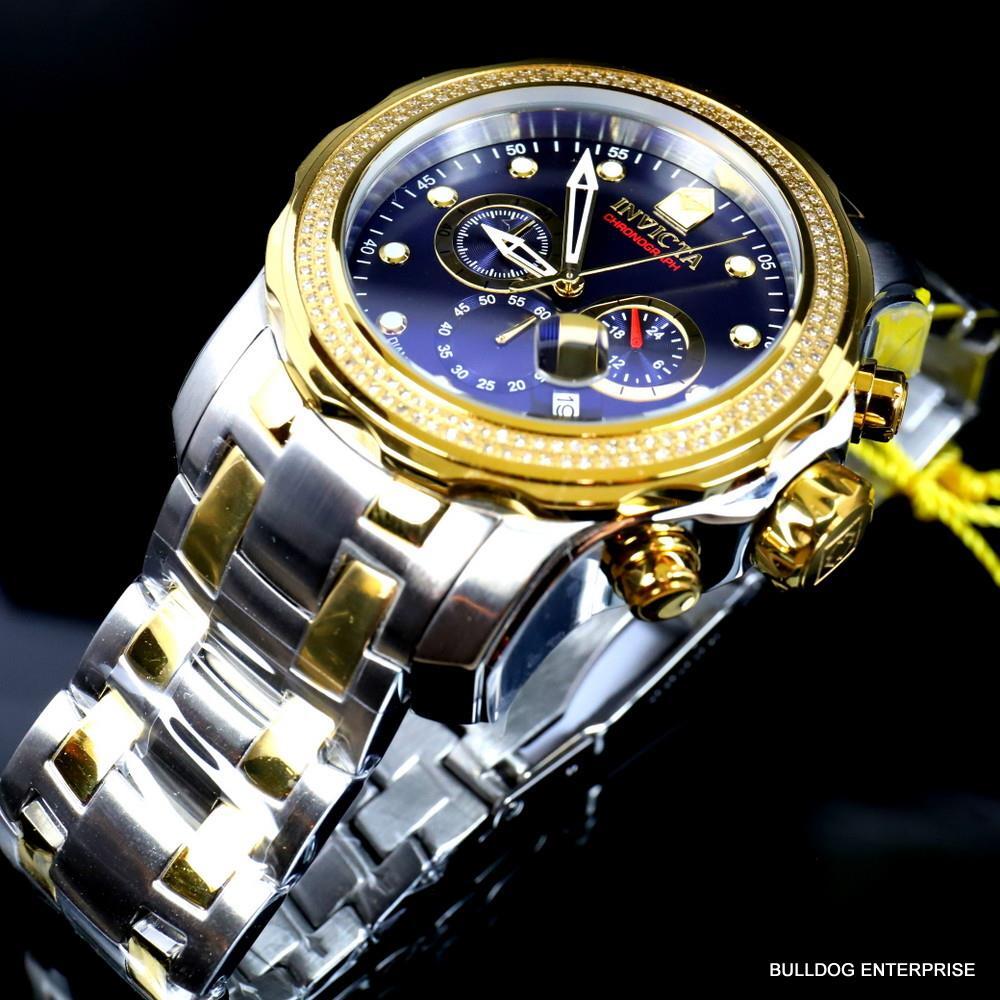 Invicta Pro Diver Scuba .66 CTW Diamond Edition 2 Tone Steel Bracelet Watch New