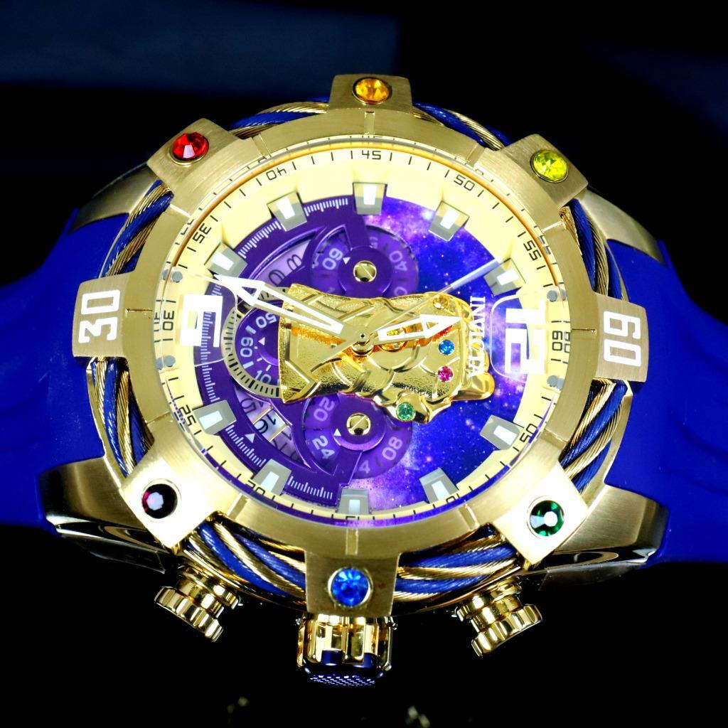 Invicta Marvel Thanos Infinity Gauntlet Chronograph 52mm Crystal Watch New