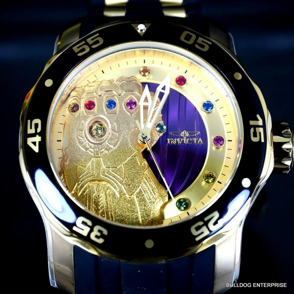 Invicta Marvel Thanos Infinity Stones Gem Pro Diver Scuba Limited Watch 48mm New