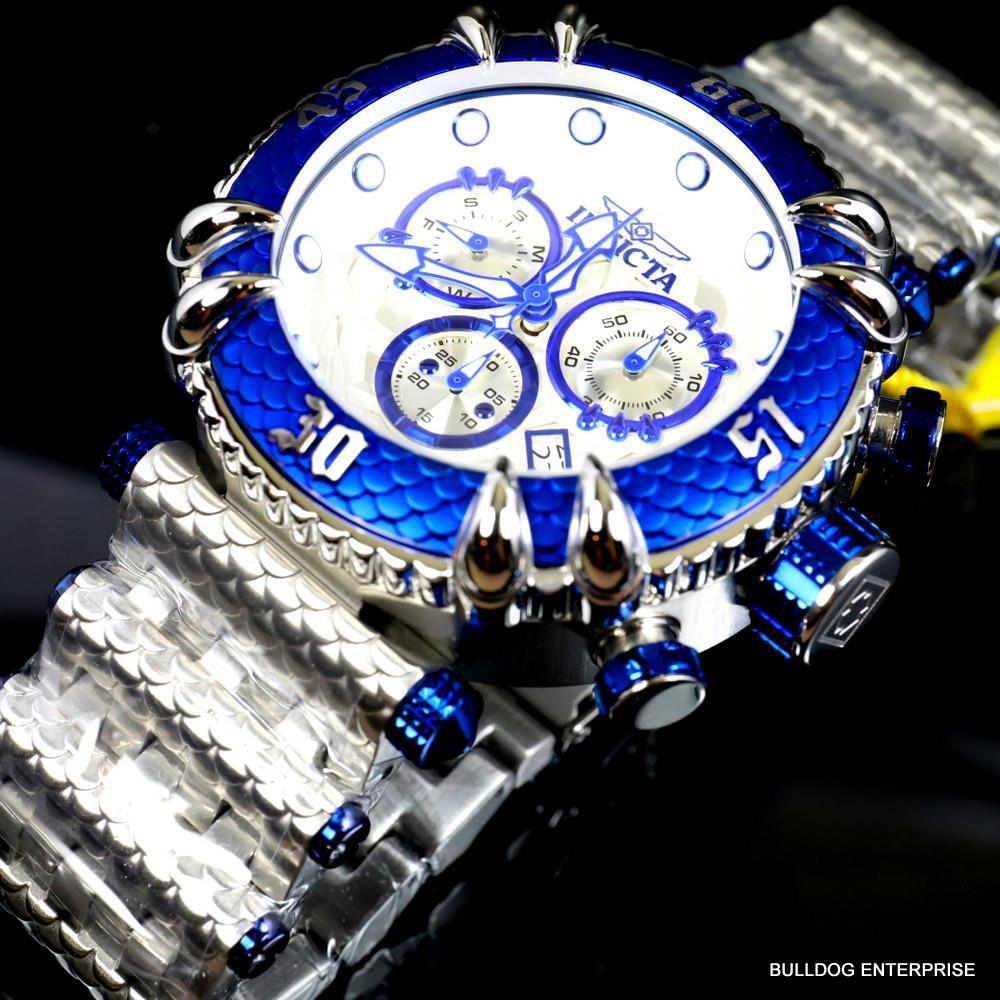 Invicta Subaqua Talon Chronograph Stainlesss Steel 52mm Swiss Mvt Blue Watch New