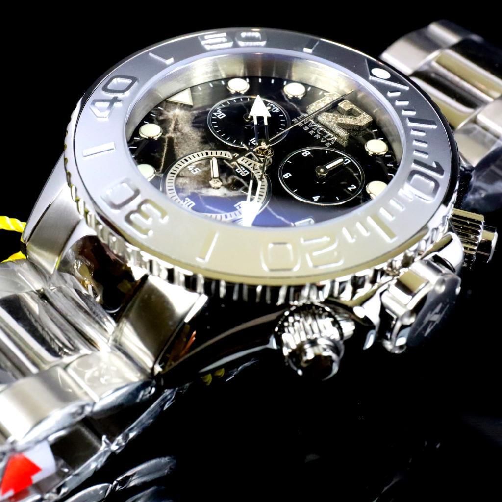Invicta Masterpiece Reserve Grand Diver Black Marble Diamond Swiss ETA Watch