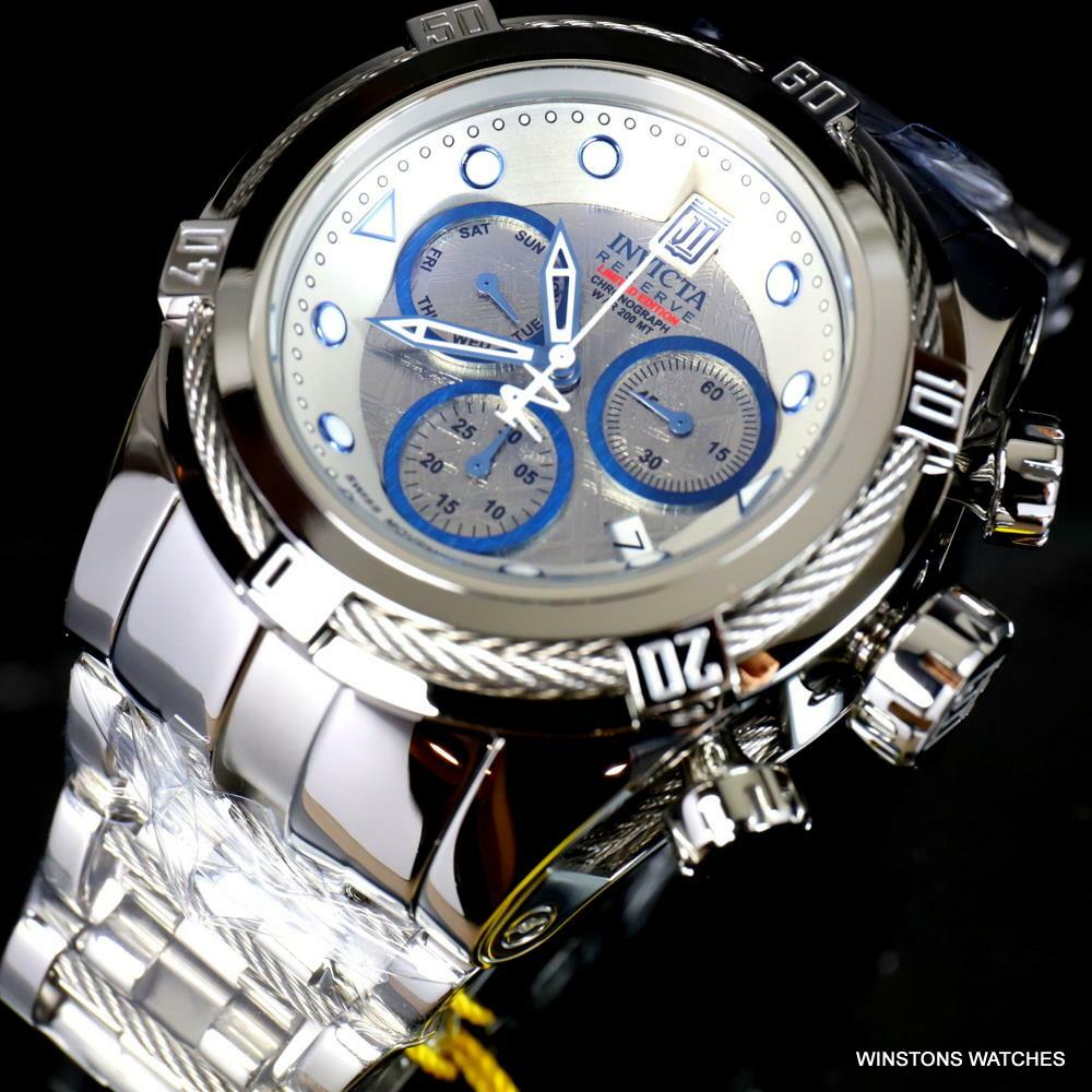 Invicta Reserve JT Bolt Zeus Meteorite Swiss Mvt Polished Steel 52mm Watch New