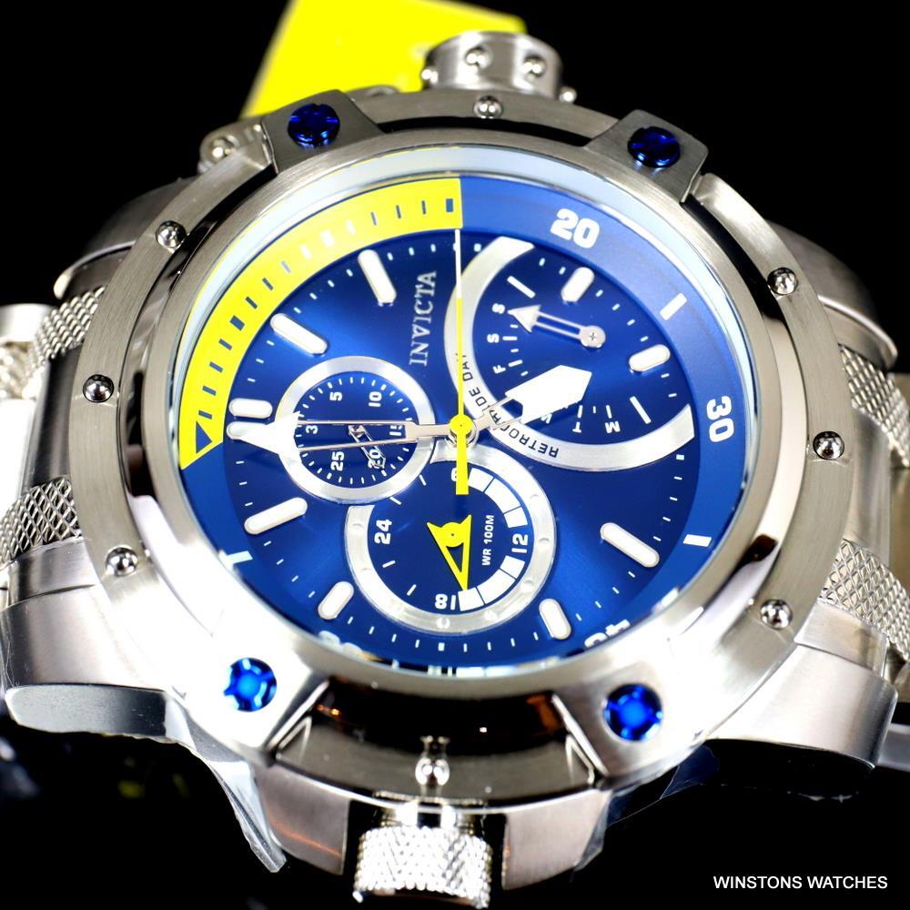 Invicta Coalition Forces Multi Function Stainless Steel Blue 52mm GMT Watch New