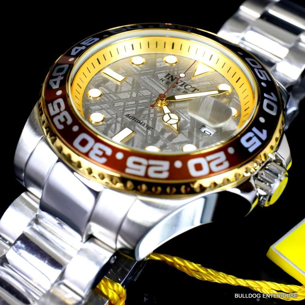 Invicta Reserve Pro Diver Meteorite Automatic Root Beer 46mm Steel Watch New