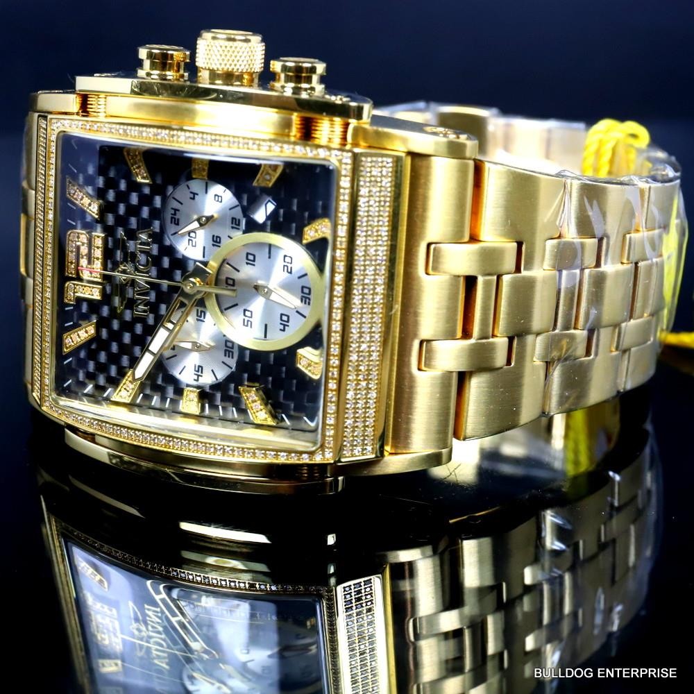 Invicta Speedway The Beast 1.47 CTW Diamond Gold Plated Steel 47mm Watch New
