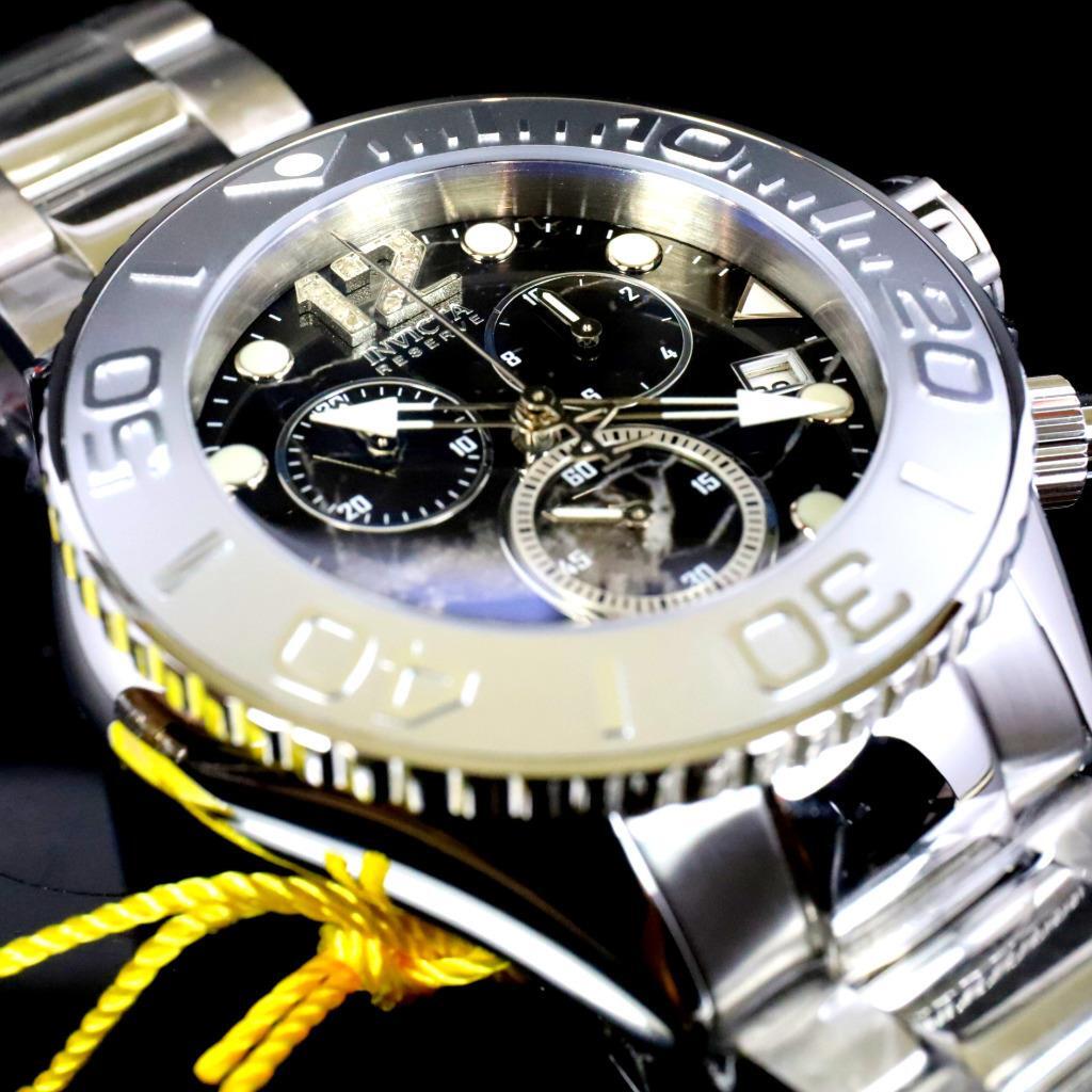 Invicta Masterpiece Reserve Grand Diver Black Marble Diamond Swiss ETA Watch