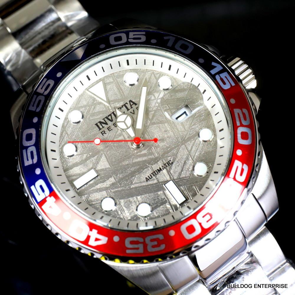 Invicta Reserve Pro Diver Meteorite Automatic Pepsi Cola 46mm Steel Watch New