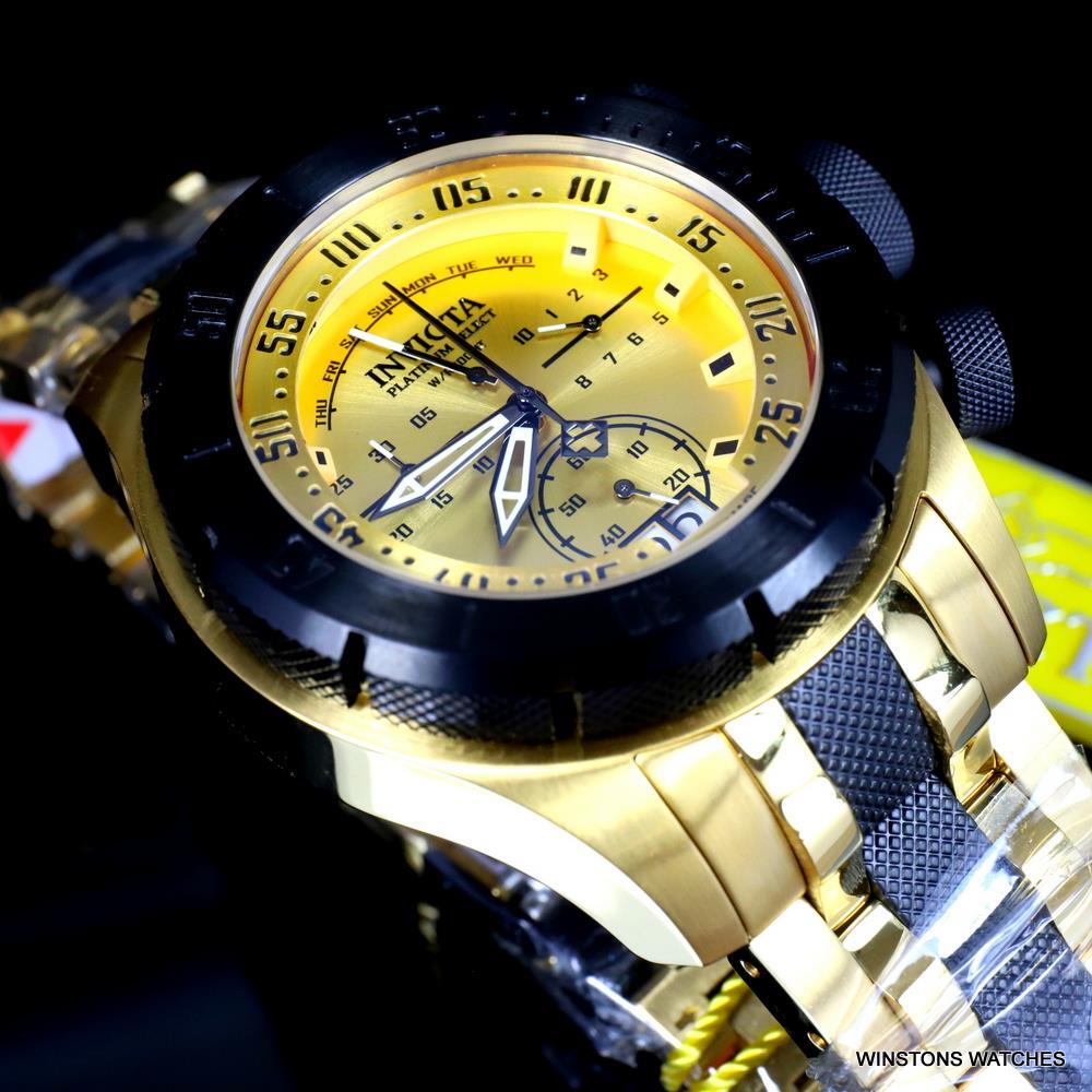 Invicta Platinum Select Coalition Forces Swiss Made Gold Plated Watch 50mm New