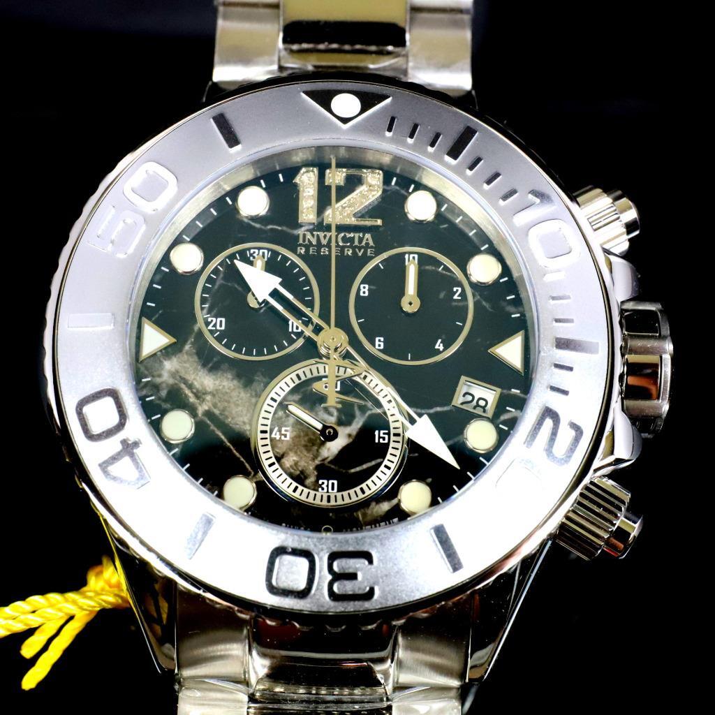 Invicta Masterpiece Reserve Grand Diver Black Marble Diamond Swiss ETA Watch