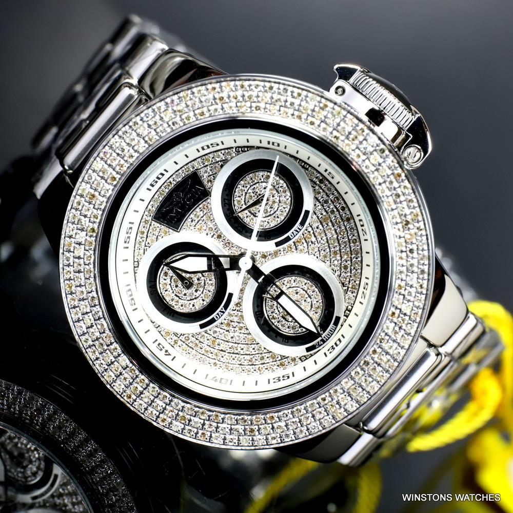 Unisex Invicta Subaqua Sea Dragon 1.6CTW Diamond Pave 42mm Steel Watch New