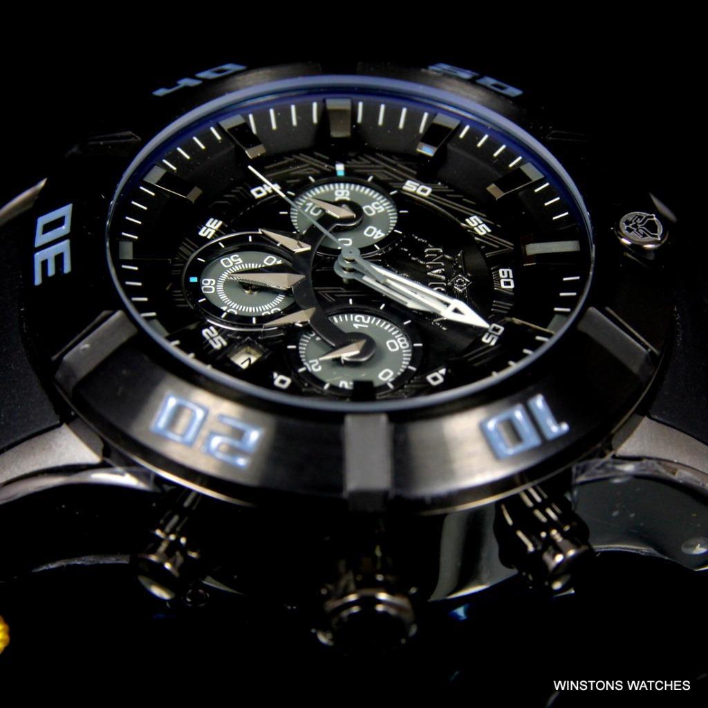 Men's Invicta Marvel Black Panther Sea Spider Sport 50mm Chronograph Watch New