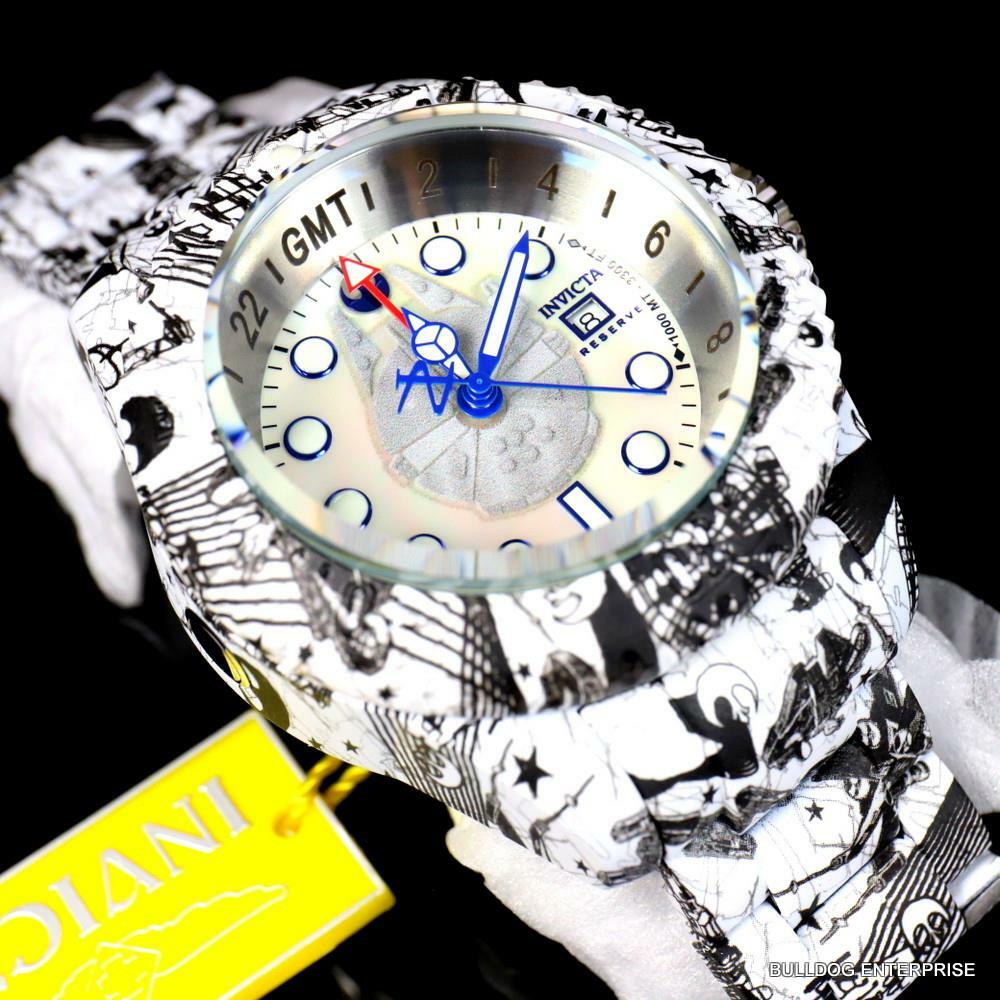 Invicta Reserve Star Wars Hydromax Rebel Alliance Swiss Mvt White Watch 52mm New