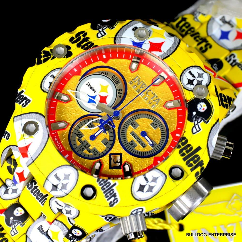 Invicta NFL Reserve Subaqua Specialty Pittsburgh Steelers Hydroplated Watch New