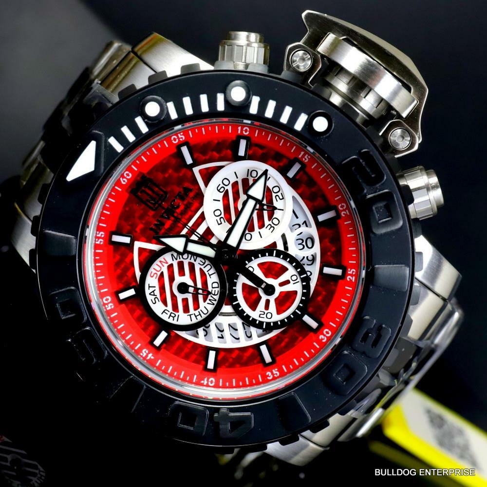 Invicta JT Sea Hunter Gen II Steel Red Glass Fiber Swiss Mvt 58mm Watch New
