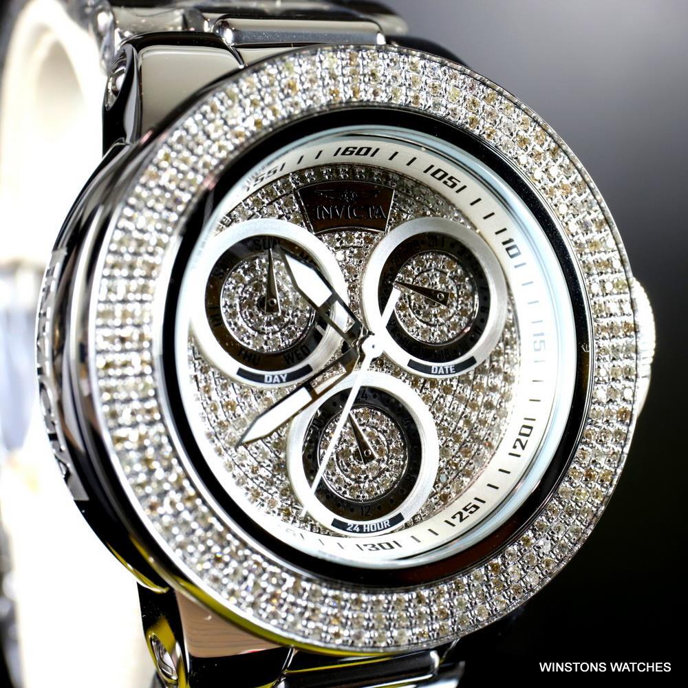 Unisex Invicta Subaqua Sea Dragon 1.6CTW Diamond Pave 42mm Steel Watch New