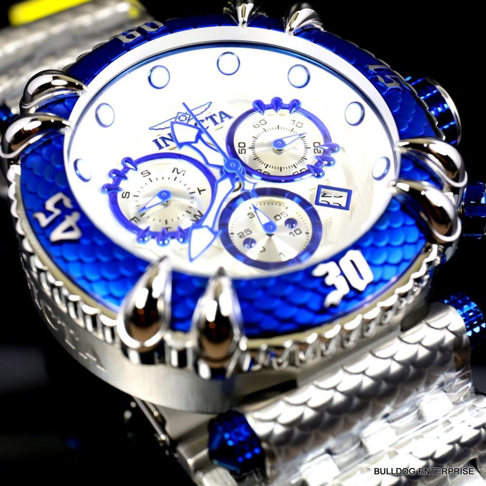 Invicta Subaqua Talon Chronograph Stainlesss Steel 52mm Swiss Mvt Blue Watch New