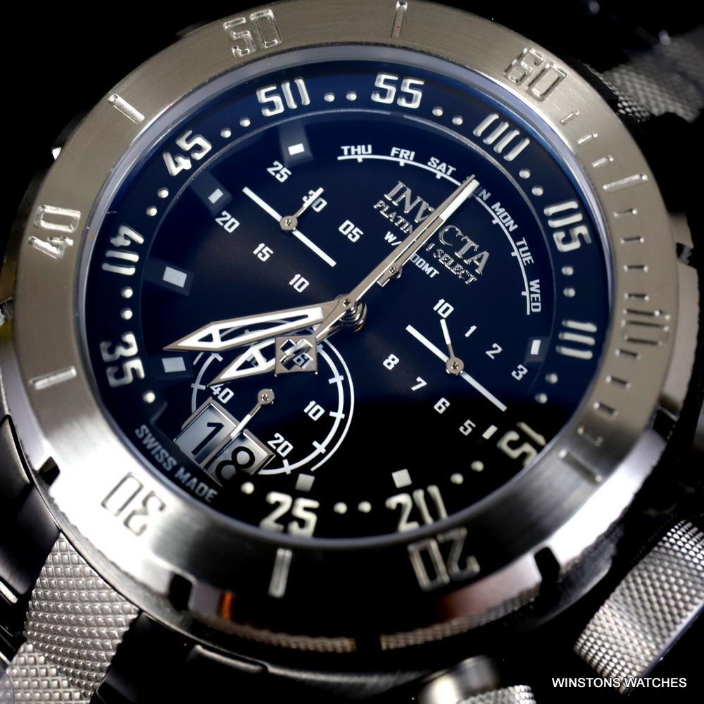 Invicta Platinum Select Coalition Forces Swiss Made Steel Chrono Watch 50mm New