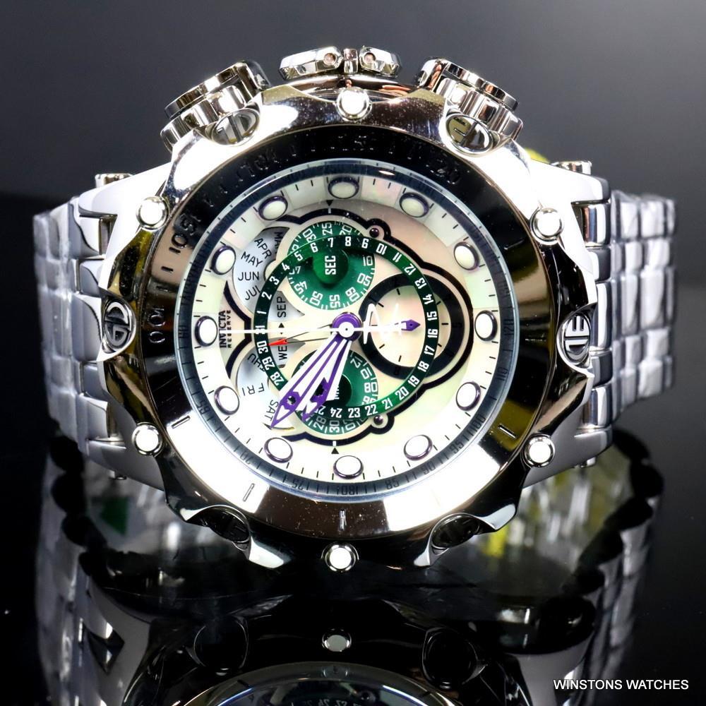 Invicta Reserve Venom Fusian Hybrid Swiss Master Calendar Steel Green Watch New