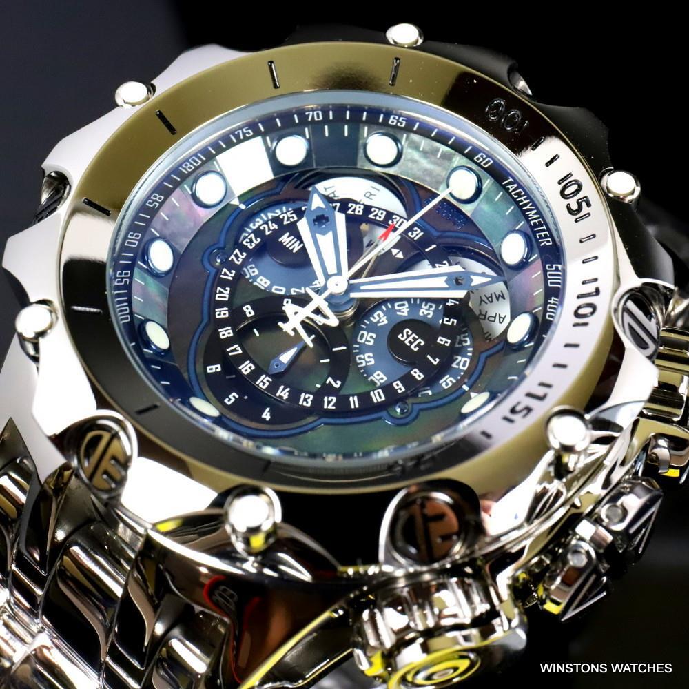 Invicta Reserve Venom Fusian Hybrid Swiss Master Calendar Steel Black Watch New