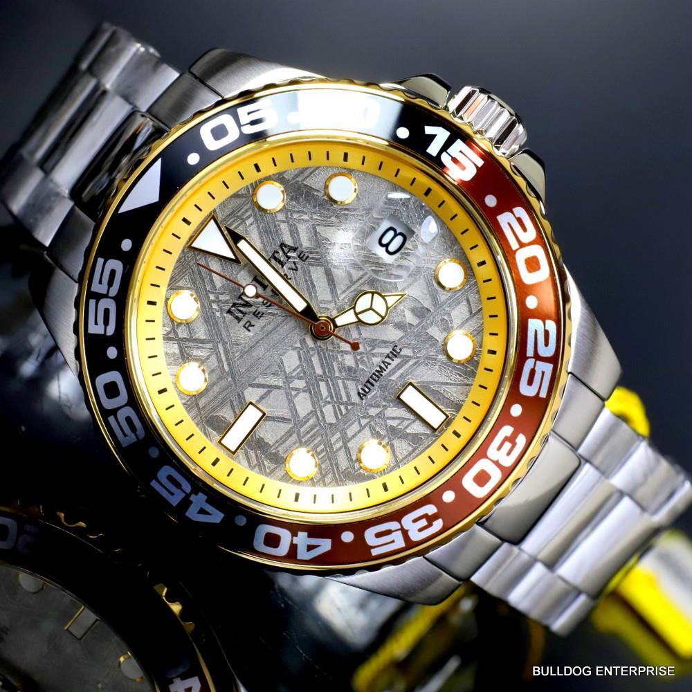 Invicta Reserve Pro Diver Meteorite Automatic Root Beer 46mm Steel Watch New