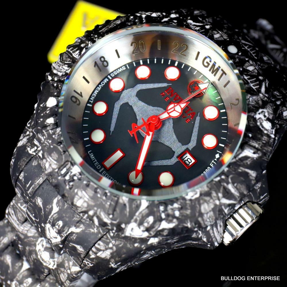 Invicta Reserve Star Wars Hydromax Galatic Empire Swiss Mvt Black Watch 52mm New