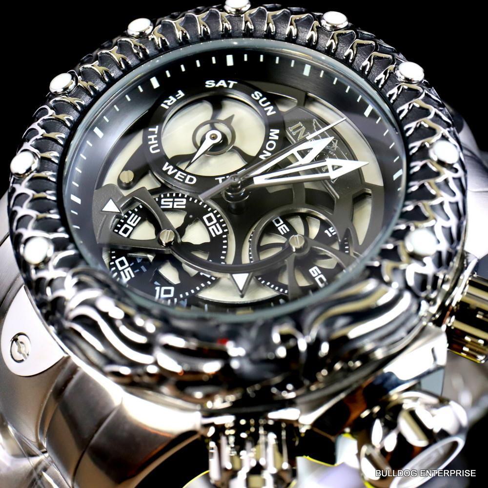 Invicta Venom Subaqua Dragon Scale Stainless Steel Guntmetal 52mm Watch New