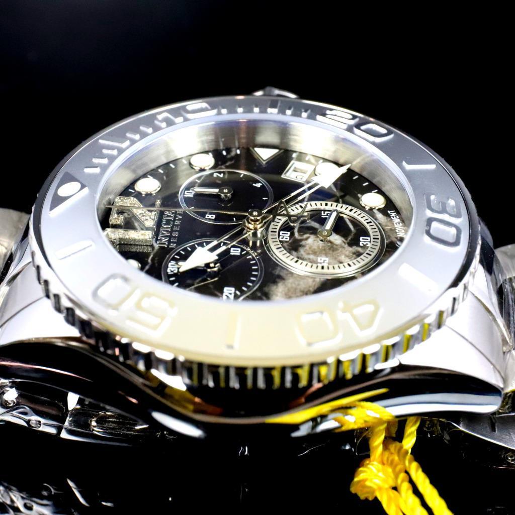 Invicta Masterpiece Reserve Grand Diver Black Marble Diamond Swiss ETA Watch