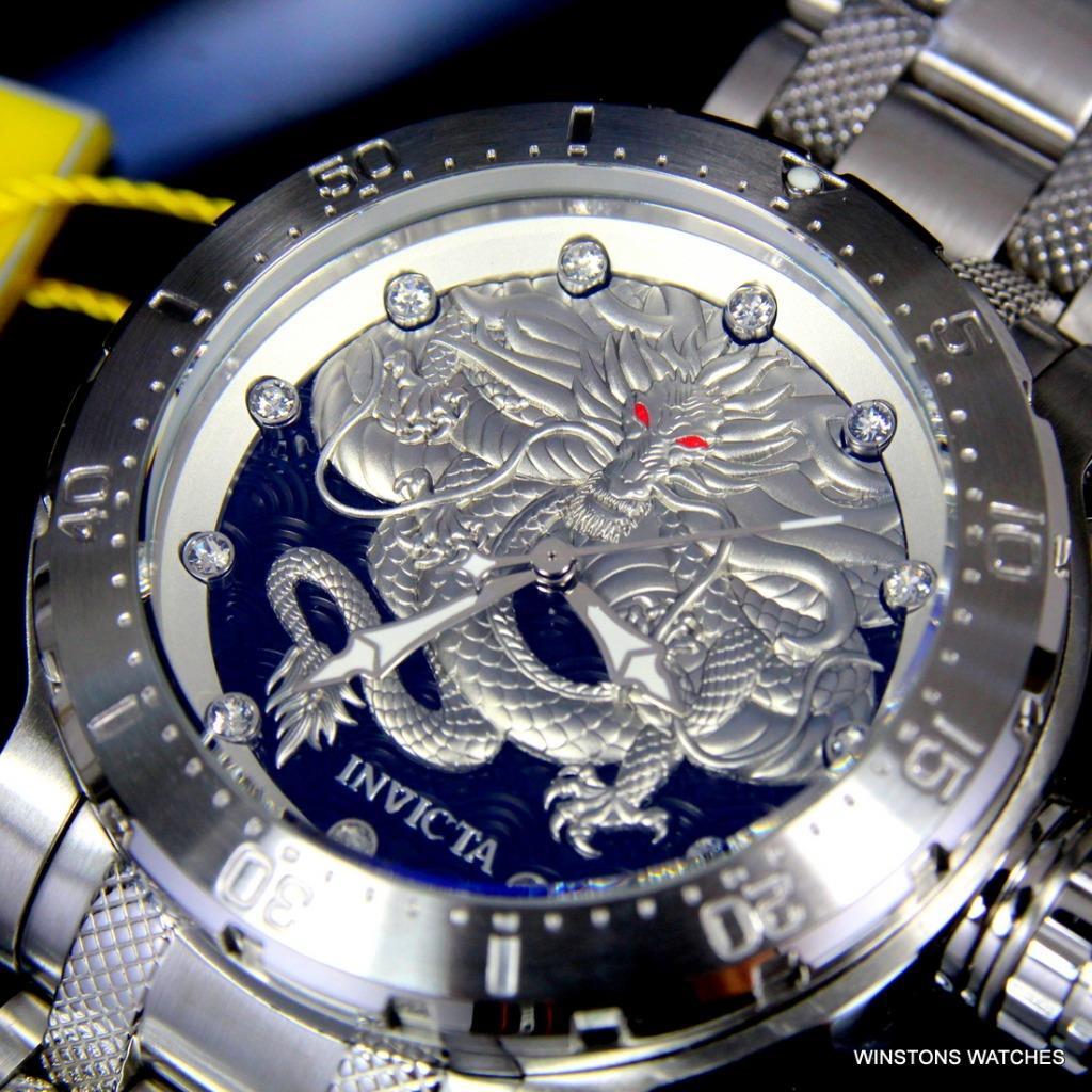 Invicta Coalition Forces Dragon Silver Tone Steel 52mm Automatic Watch New