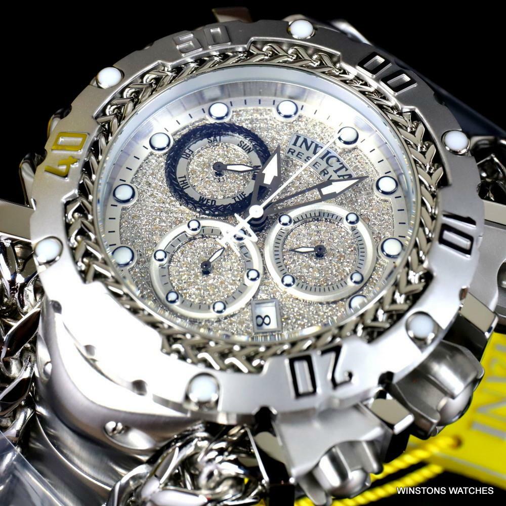Invicta Réserve Gladiateur 1.17CTW Diamant Inox Acier Suisse 61mm Montre Neuve