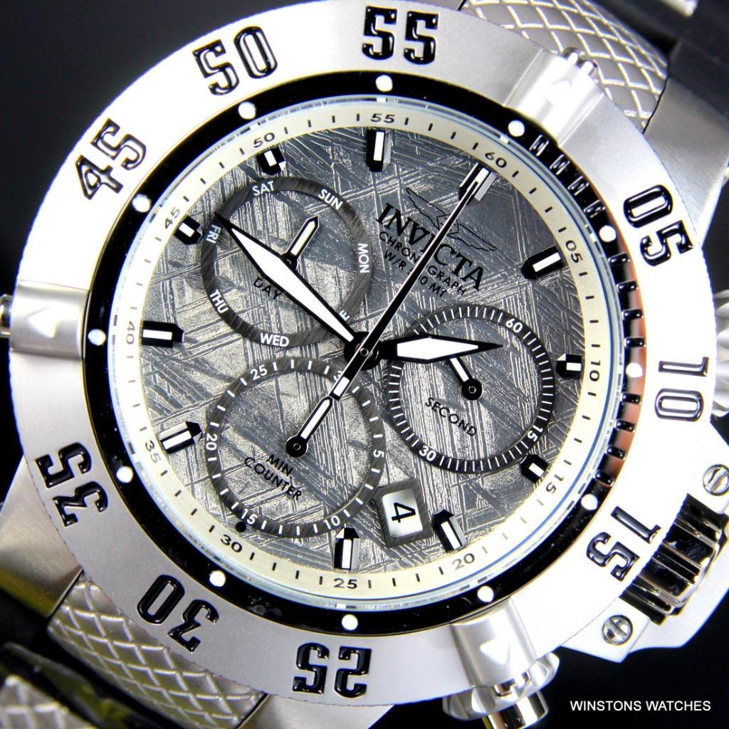 Invicta Subaqua Noma III Meteorite Swiss Mvt Chronograph Black 50mm Watch New