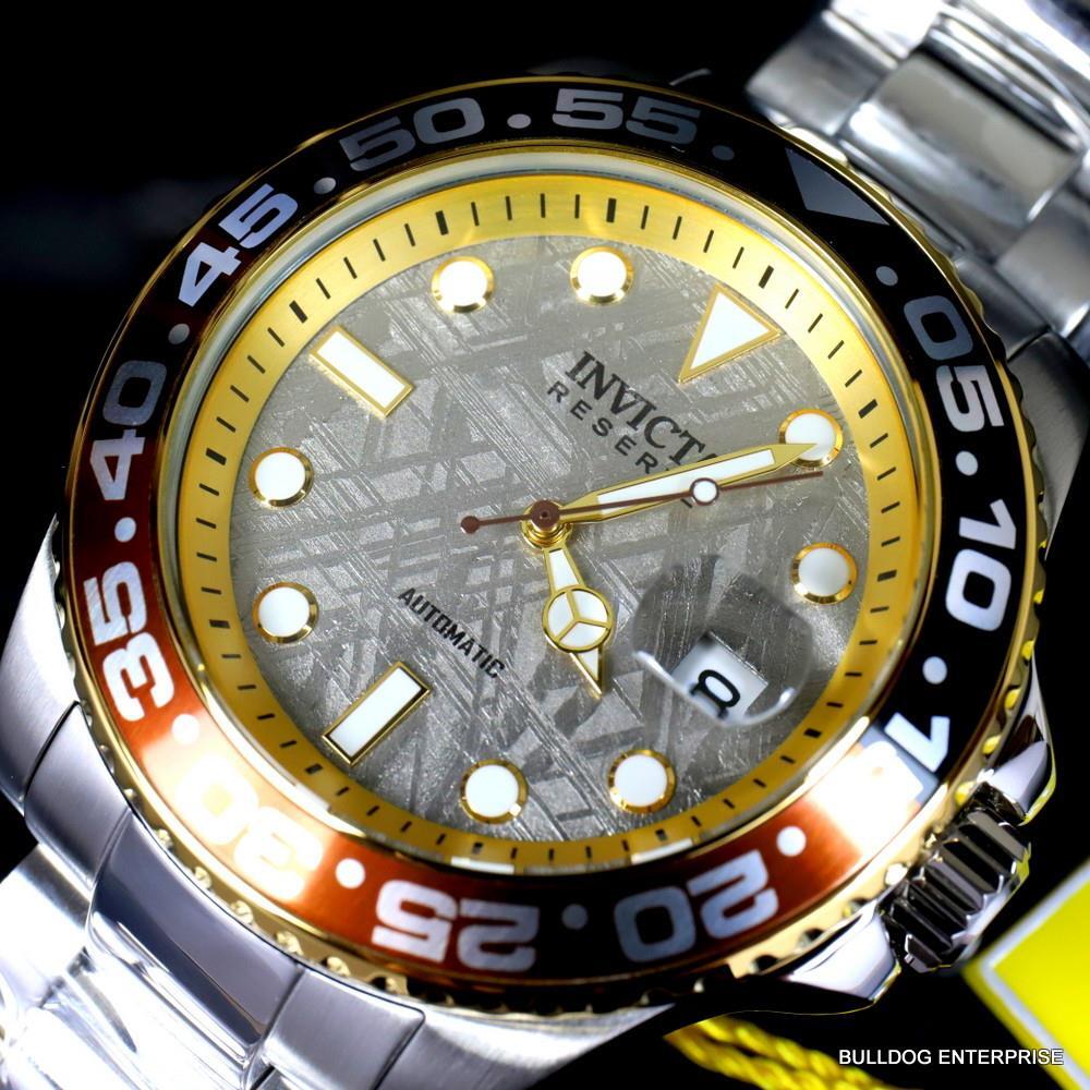 Invicta Reserve Pro Diver Meteorite Automatic Root Beer 46mm Steel Watch New